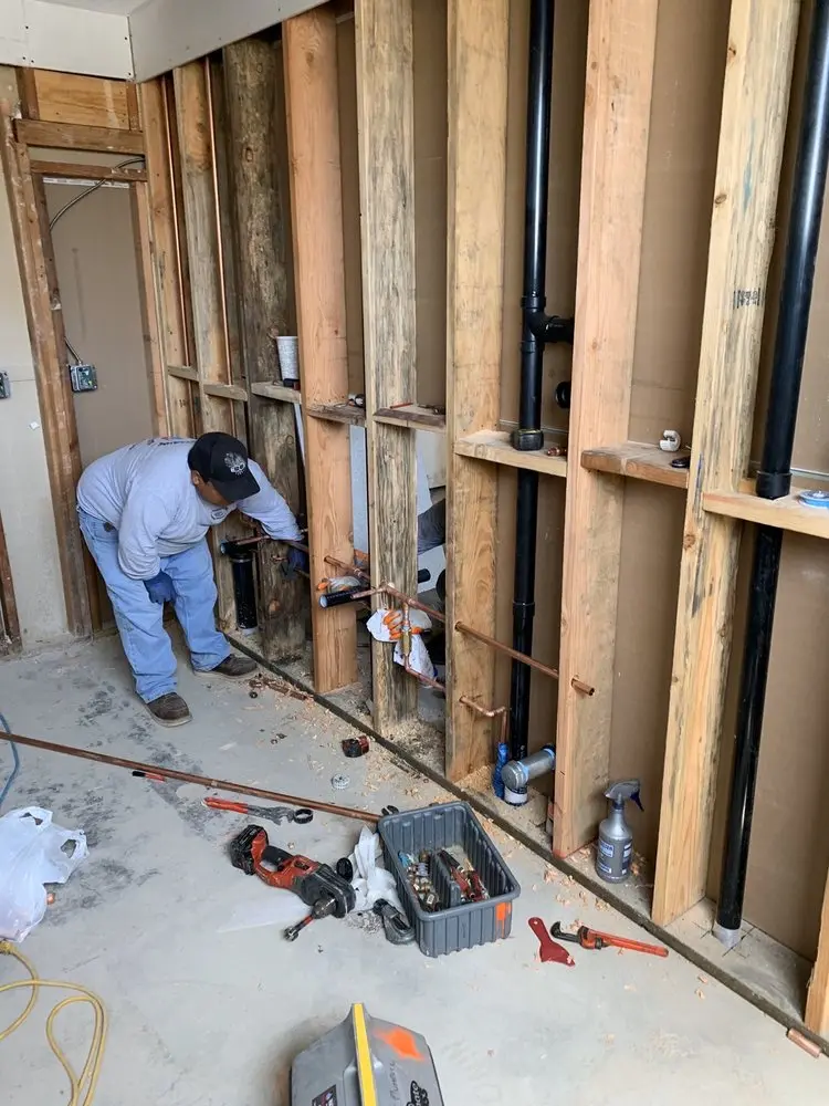 Commercial rough-in plumbing for Gas Line Repair in Spadra